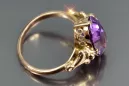 Ring Alexandrite Sterling silver rose gold plated Vintage vrc369rp